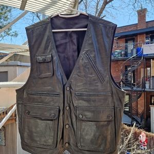 Black faux-leather jacket